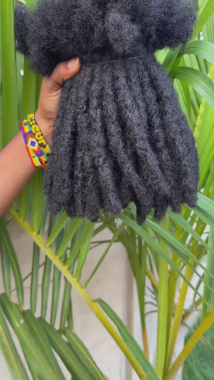 Human Hair Dread Extensions | 50 locs per bundle | Large Locs (1cm)