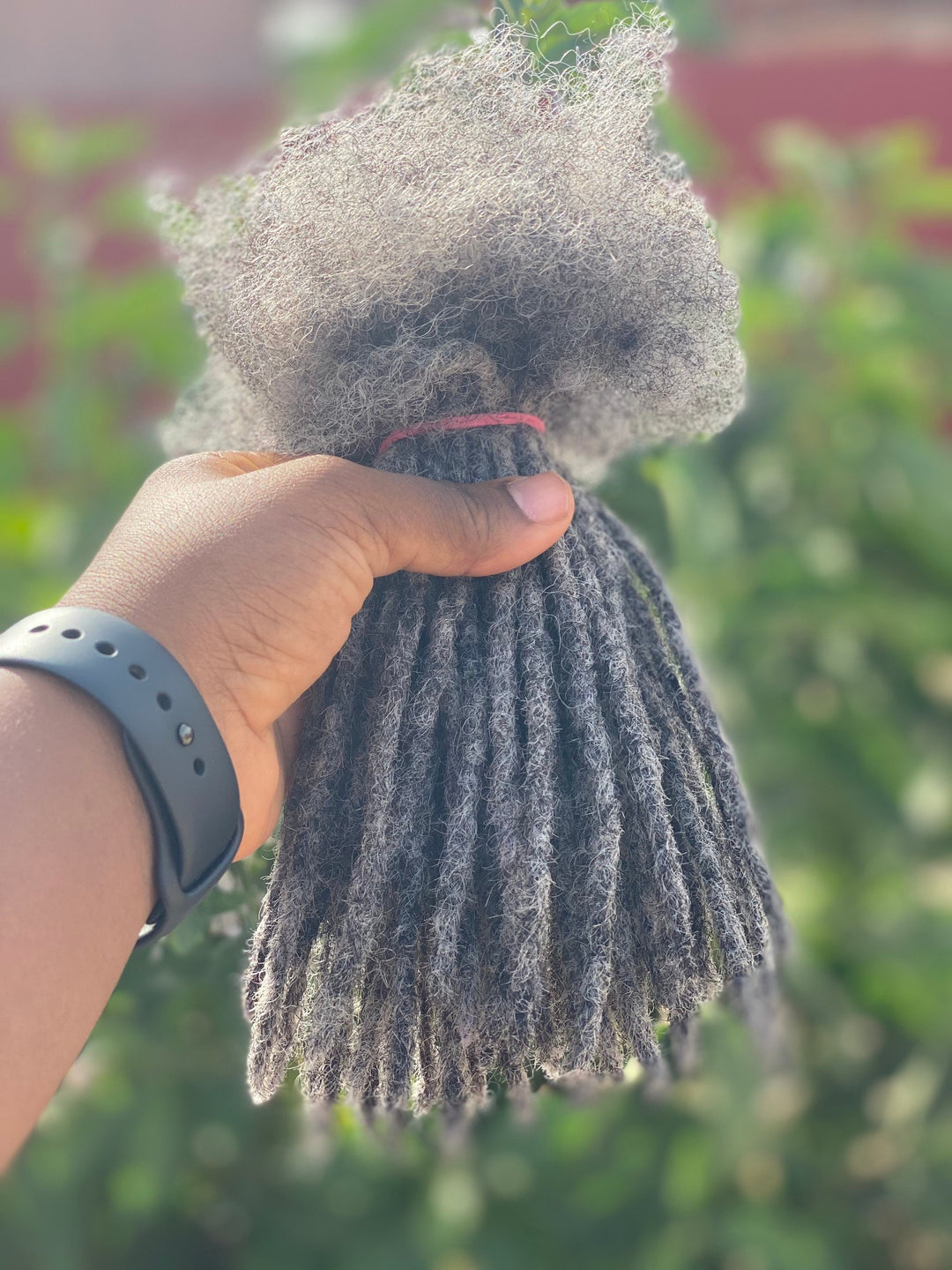 100% Human Hair Salt and Pepper Dreadlocks. Afro Kinky Human Hair Dreadlock Extensions. 10 locs Per Bundle