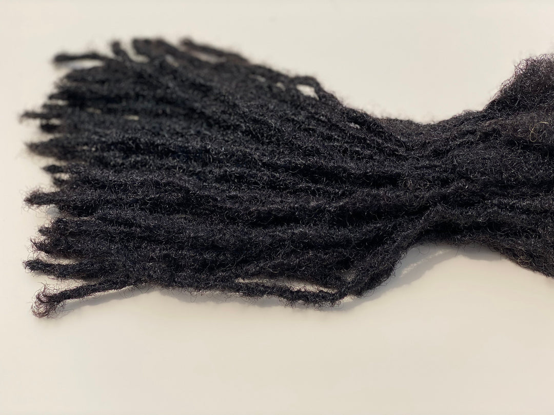 Small Textured Intalocs. 0.4-0.5cm 10 locs per bundle 100% human hair. Interlocked