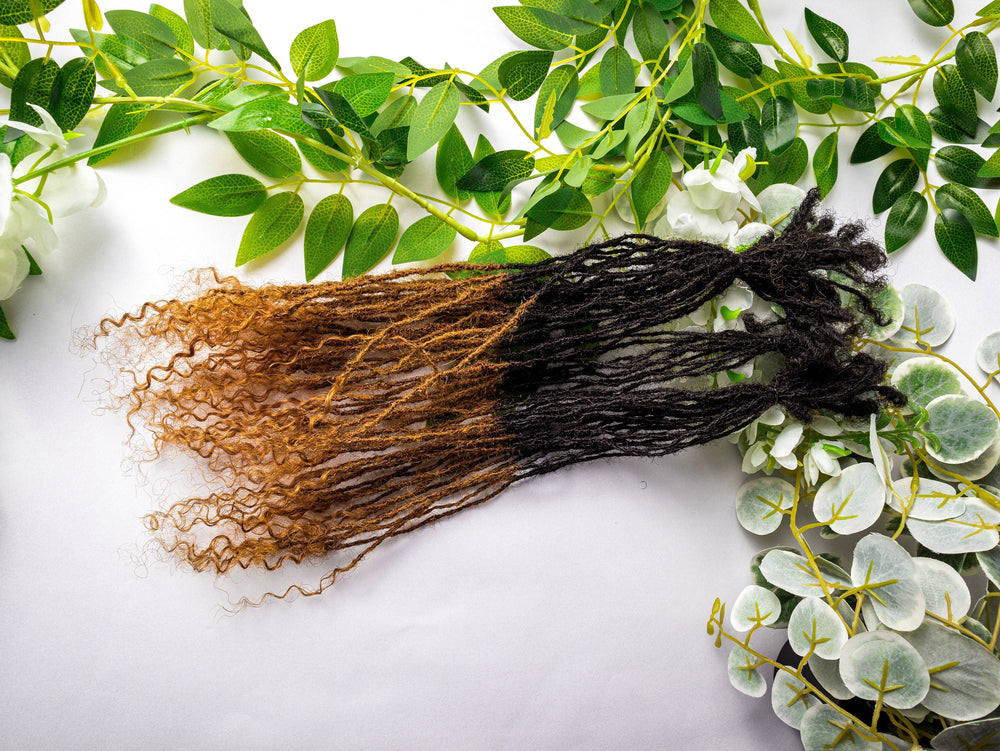 Extra Small Loc extensions.x 50 locs per bundle. | Honey Blonde | 100% Afro Kinky Human Hair Dreadlocks Extensions.