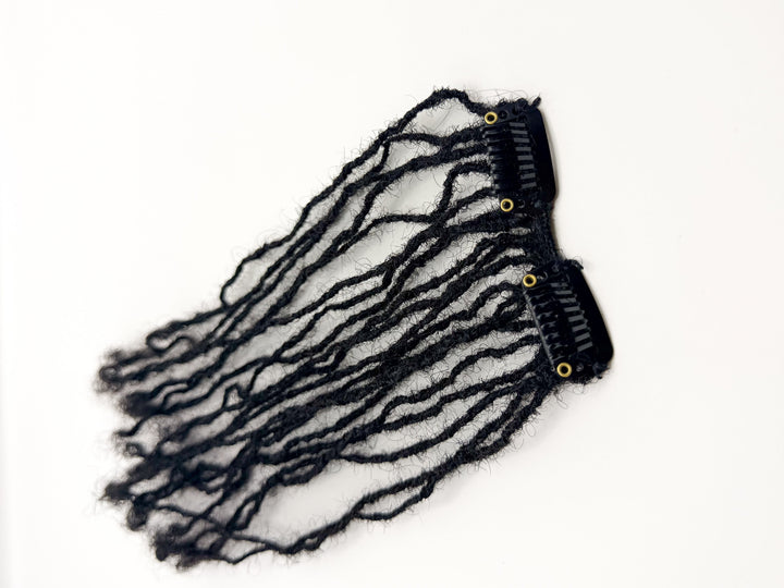 Clip-In Sisterlocks Extensions | Microlocs 0.15-0.2cm | 20 Locs Per Clip