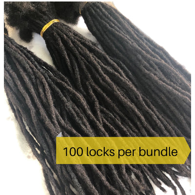 Micro Dreadlock extensions. 100% Human Hair Dreadlocks Handmade Locs. 100 per bundle