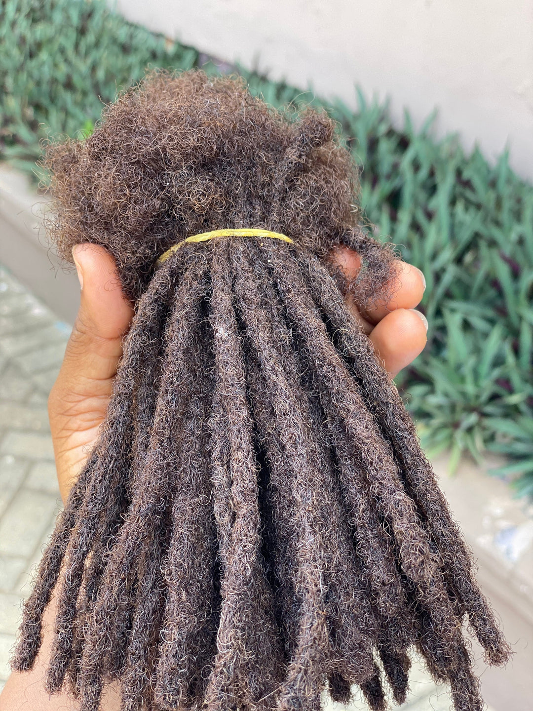 Color 4.  Human Hair Dreadlocks extensions. 100% Afro Kinky Dreadlocks Extensions. Bundles of 10 locs.