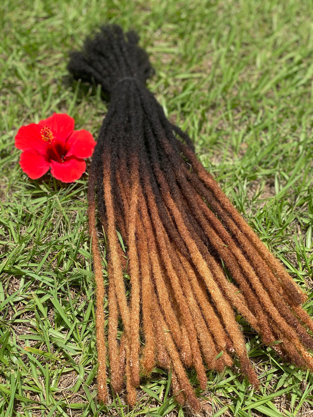 Medium Size Handmade 100% Human Hair Locs With Honey Blonde Tips. 100 Locs Per Bundle