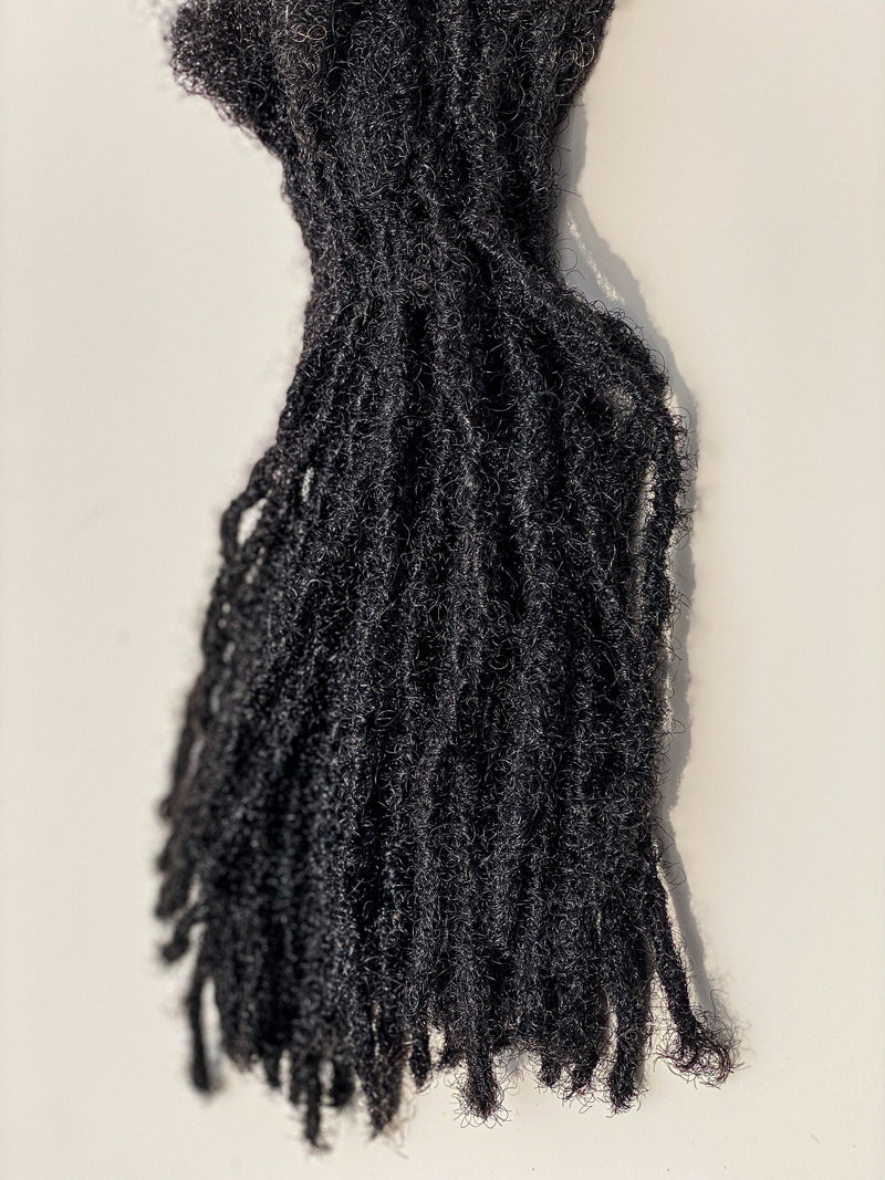 Small Textured Intalocs. 0.4-0.5cm 10 locs per bundle 100% human hair. Interlocked