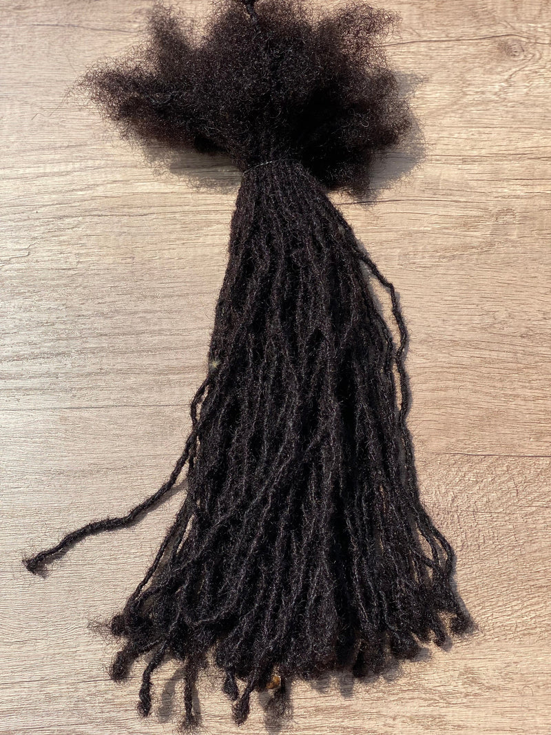 Textured Intalocs. (Sika Locs) 0.3-0.35cm 10 locs per bundle 100% human hair. Interlocked Locs