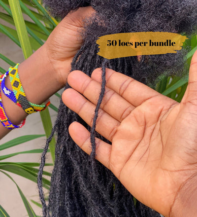 0.3-0.35cm (Sika Locs) Textured Intalocs.  50 locs per bundle 100% human hair. Interlocked Locs