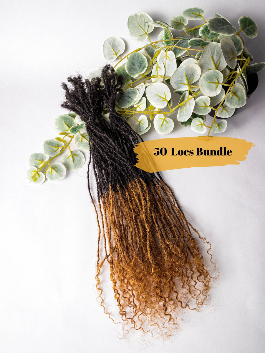 Extra Small Loc extensions.x 50 locs per bundle. | Honey Blonde | 100% Afro Kinky Human Hair Dreadlocks Extensions.