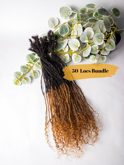 Extra Small Loc extensions.x 50 locs per bundle. | Honey Blonde | 100% Afro Kinky Human Hair Dreadlocks Extensions.